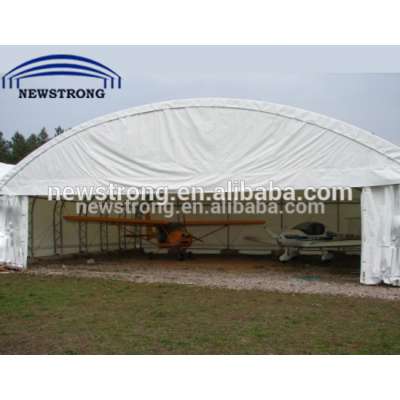 Prefabricated Trussed Steel Frame PVC Aircraft Hangar